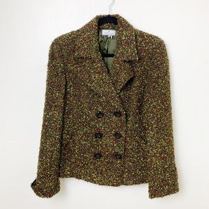 Peruvian Connection green double breasted coat 8